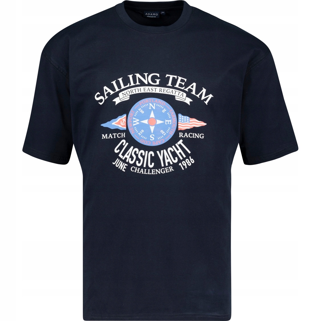 Tričko Pánské extra dlouhé tričko Tmavě modré Adamo Velké velikosti 6XL