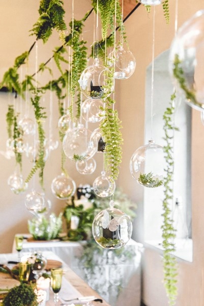 SZKLANA KULA Z OTWOREM WISZĄCA PRZEZROCZYSTA ŚWIECZNIK 10 CM ZESTAW 4 SZT Marka Party deco