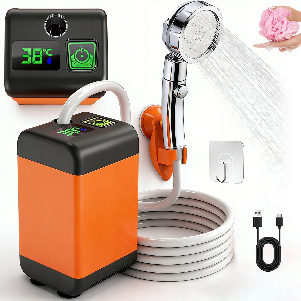 Prysznic Turystyczny Kempingowy Pod Namiot Przenośny Natrysk Polowy 6000mAh