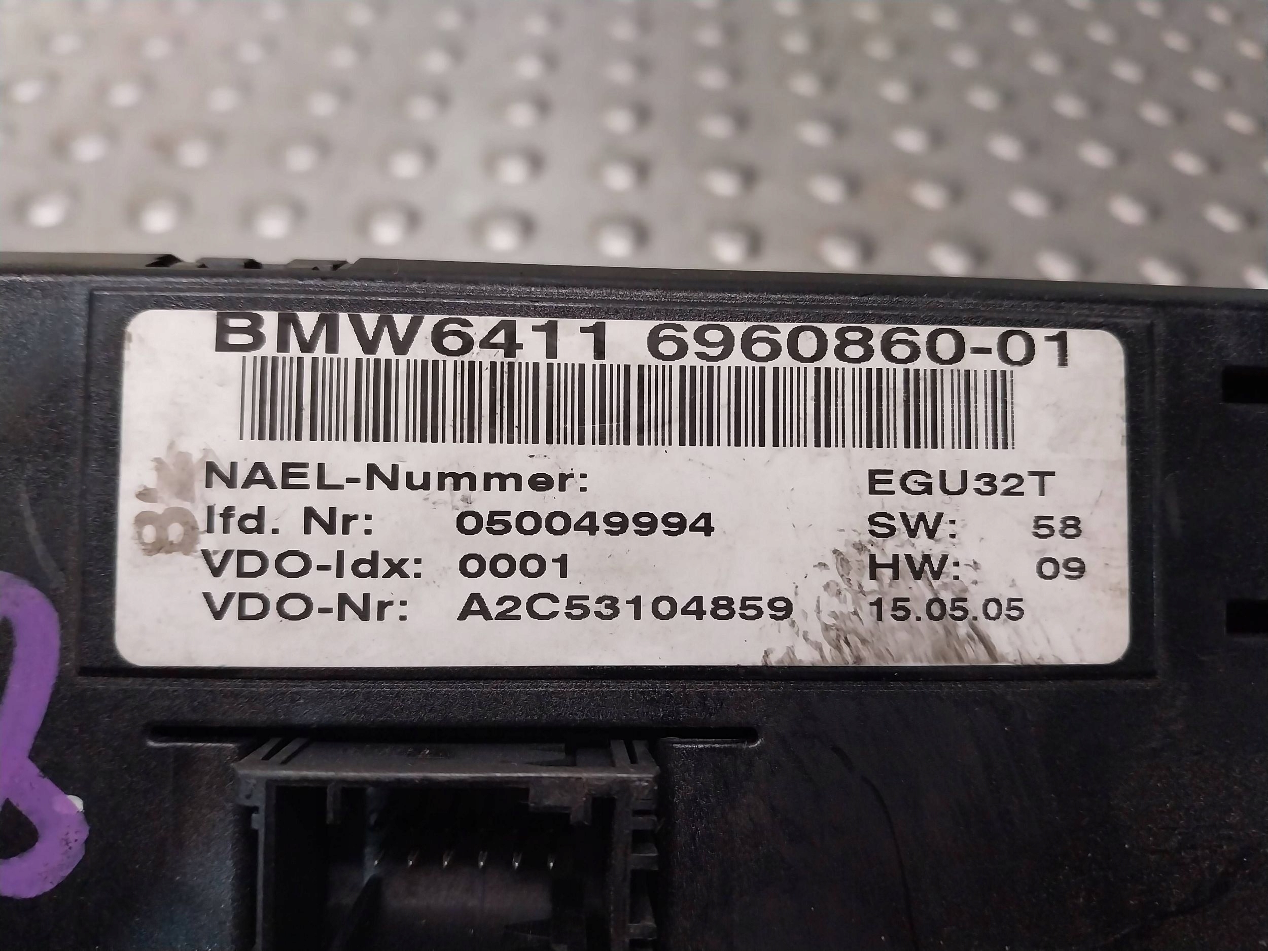 PANEL klímy klimatizácii elektrický 6960860 BMW E81 E82 E87 E88 E90 E91 E92
