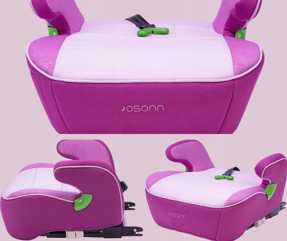 Podstawka Junior Isofix Pixel Berry + Mata Ochronna Mini Kolor Odcienie różu