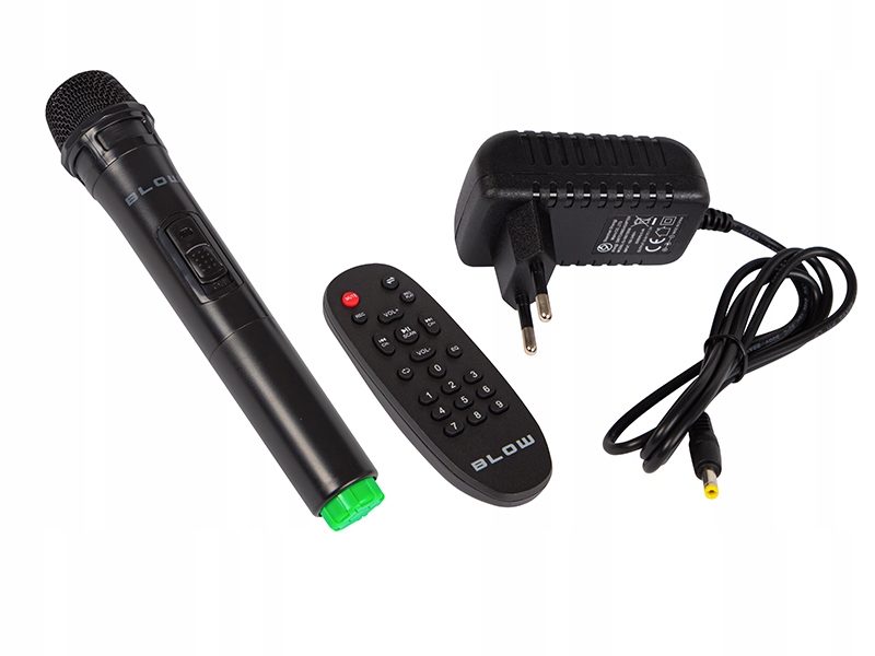 MOCNY BEZPRZEWODOWY GŁOŚNIK BT MIKROFON PILOT AUX Waga produktu z opakowaniem jednostkowym 3.13 kg