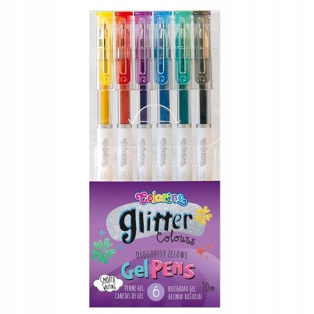 

Długopisy Brokatowe 6 Kol Colorino Kids Żelowe