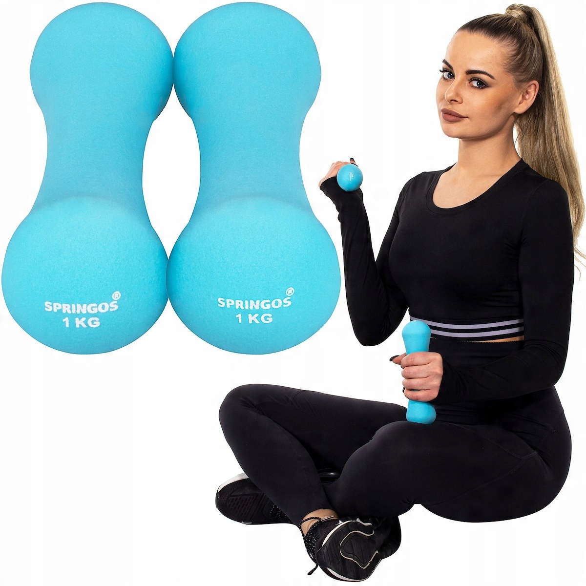 

Hantle Hantelki 2x1 kg Ciężarki Fitness 2kg