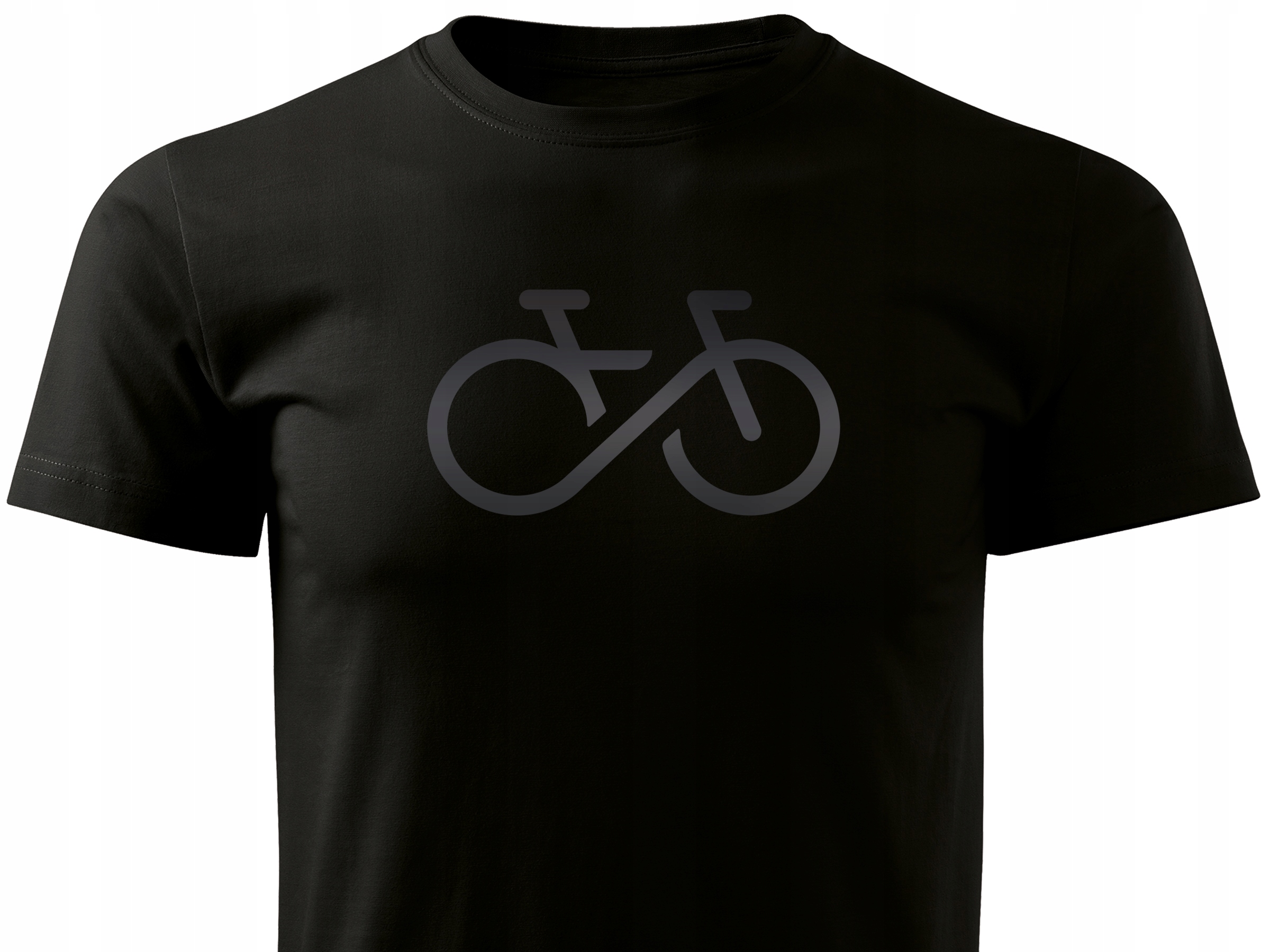 

T-shirt bawełniany z odblaskowym nadrukiem Rower