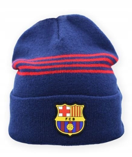 Czapka zimowa Fc Barcelona podwójna oryginał licencja Fcb 252