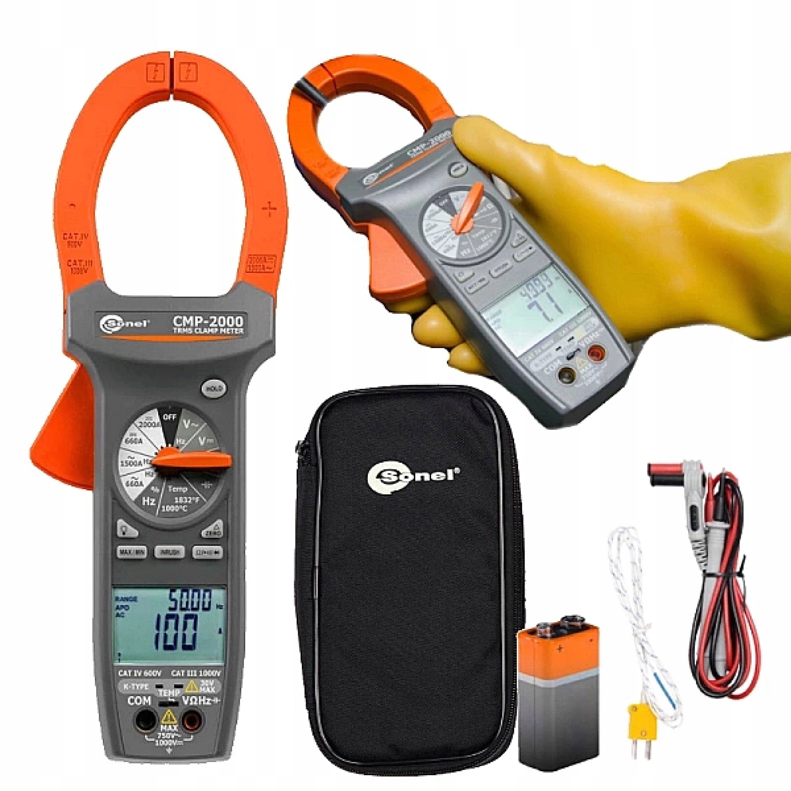 Sonel CMP-2000 Kliešťový merač pre 2000A Sada meracích káblov