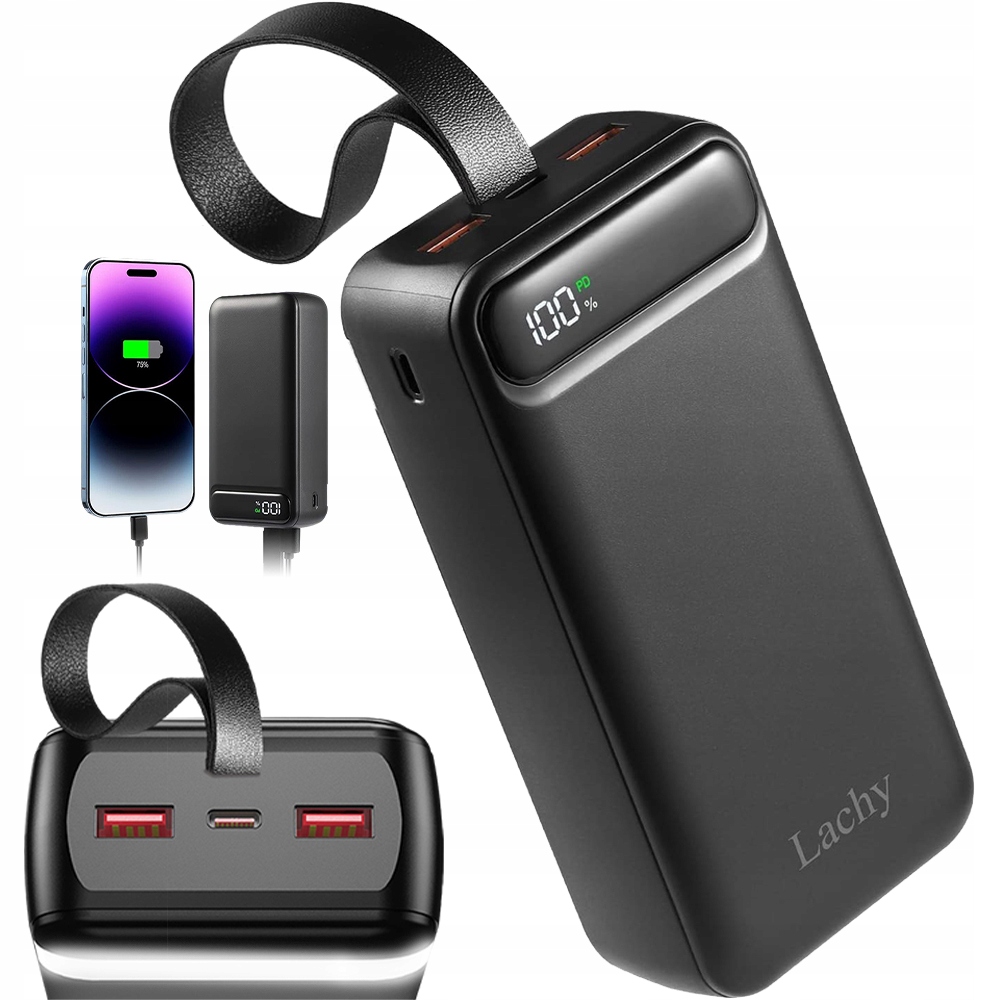 Powerbanka 50000 mAh 22.5W Usb-c Quick Charge Pd Rychlé Nabíjení