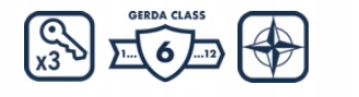 GERDA KŁÓDKA AQUA MODUS KSM S70A ZEWNĘTRZNA 3 KLUCZE Marka Gerda