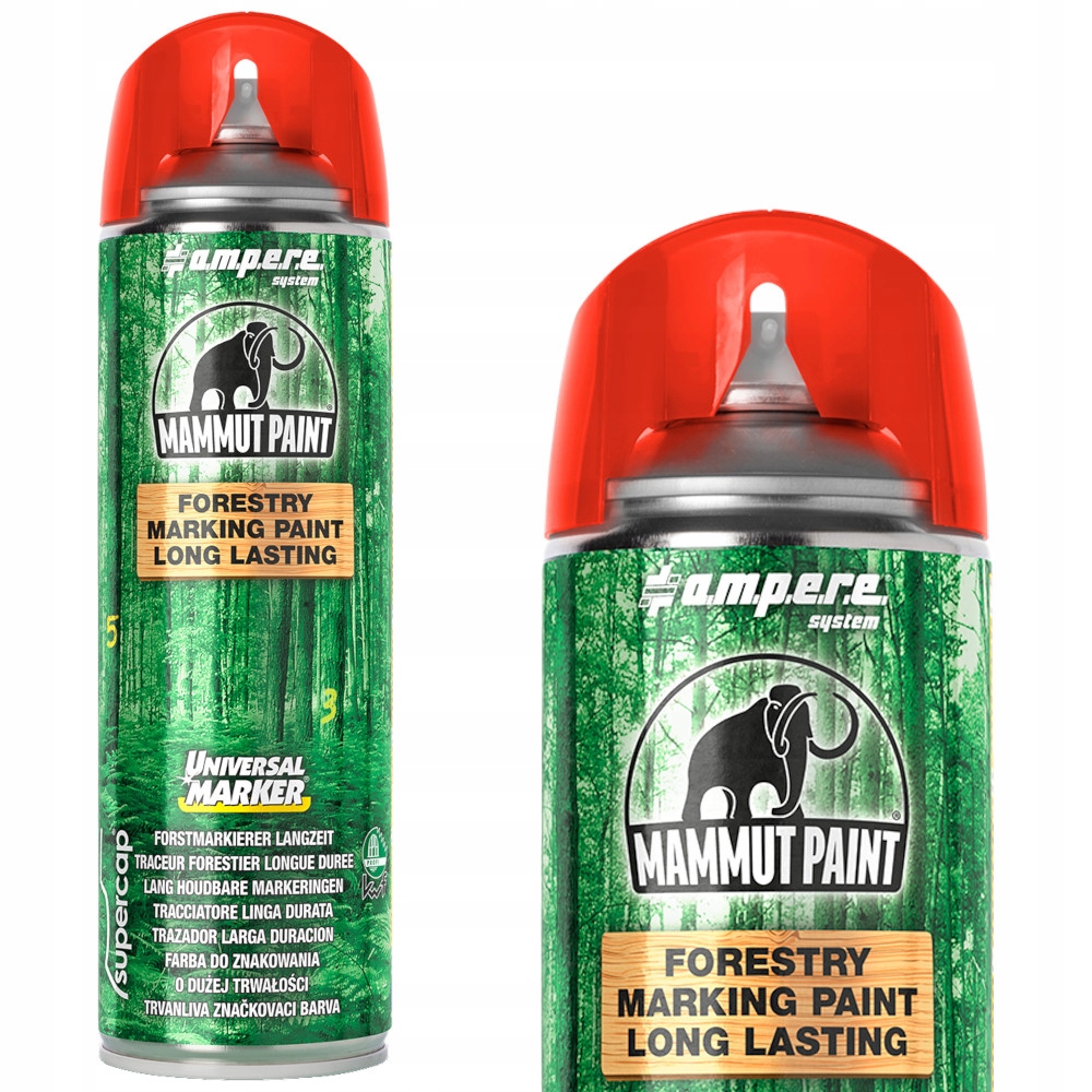 Spray Farba do znakowania drewna czerwona Ampere