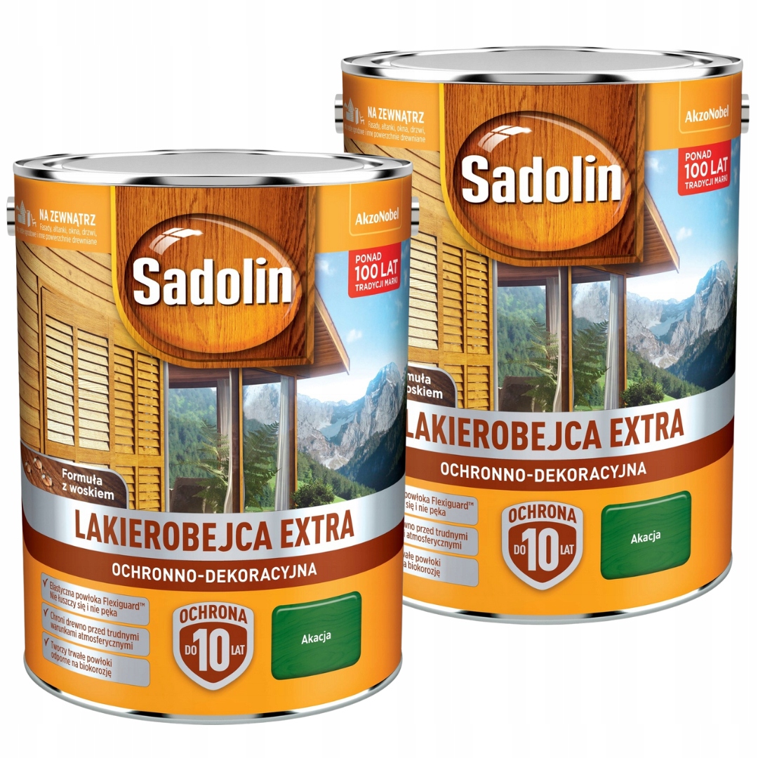 Sadolin Extra Lakobejca 10L Akácie Set 2x5L