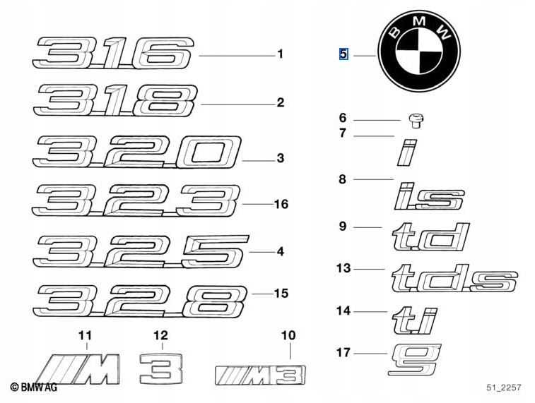 Emblemat BMW ORYGINAŁ Średnica 5.8 cm