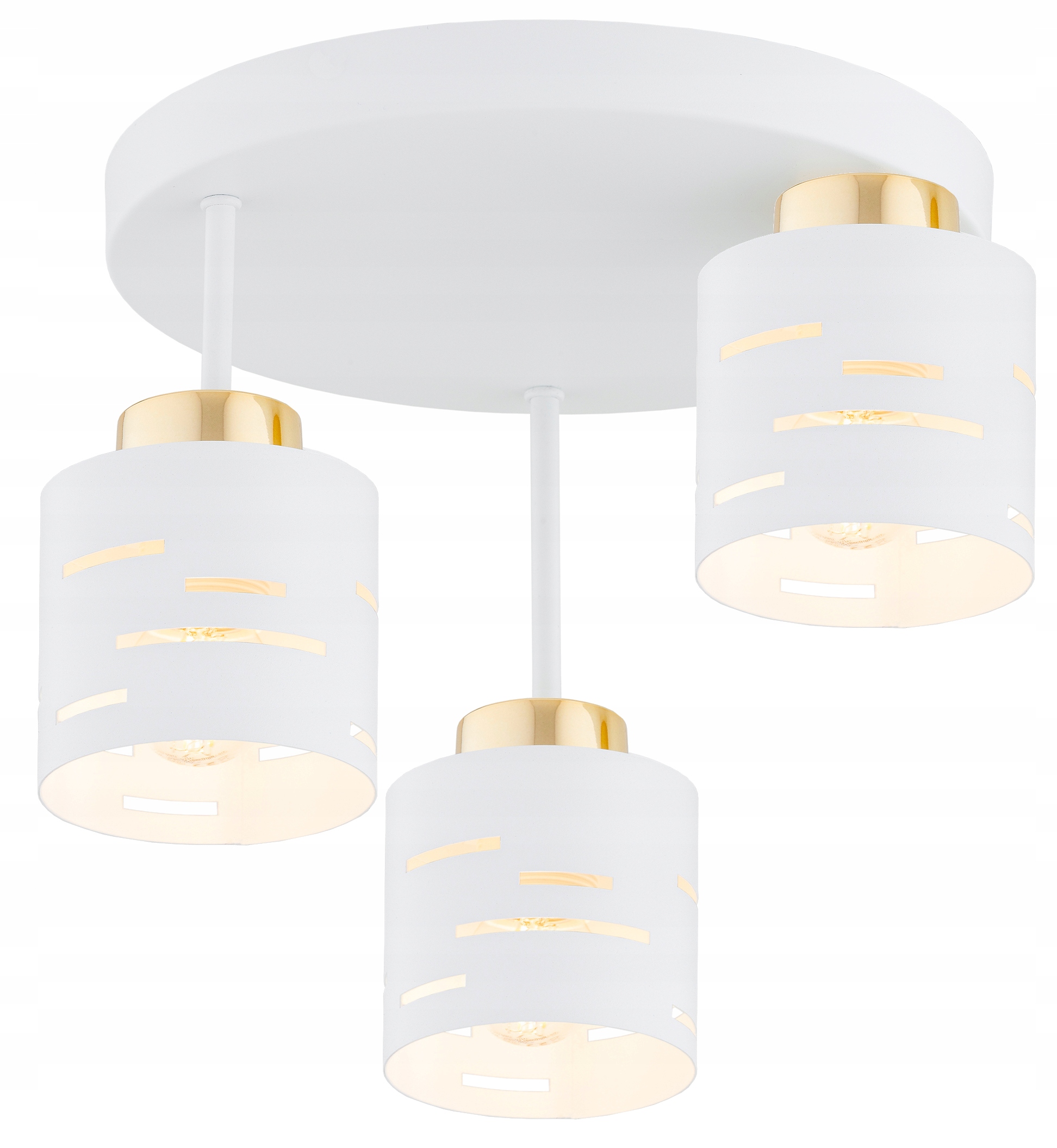 Lampa Wisząca Sufitowa Plafon Żyrandol Biało-złota Vox Led