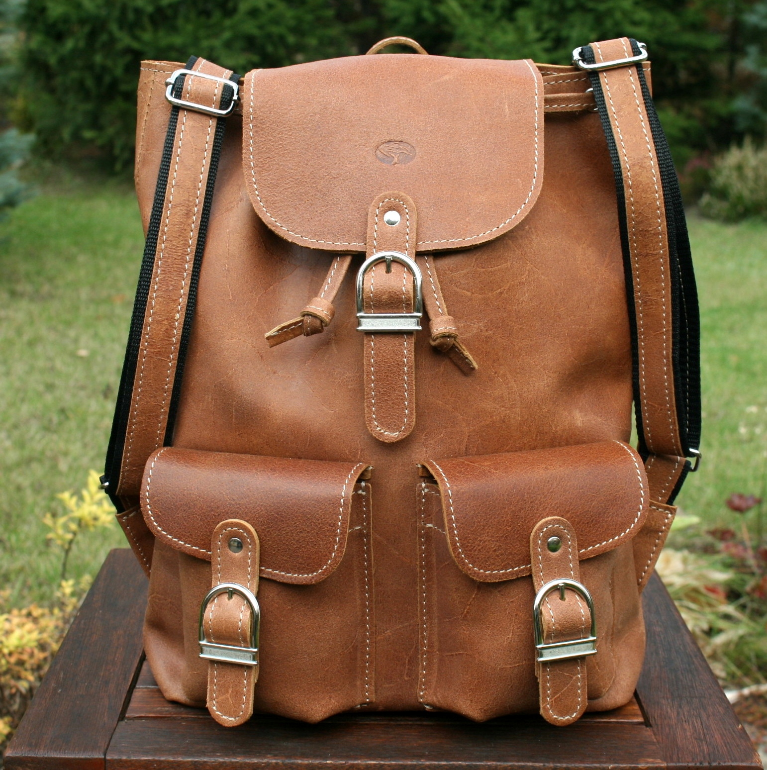 Batoh, hnědý, městský, vintage, unisex