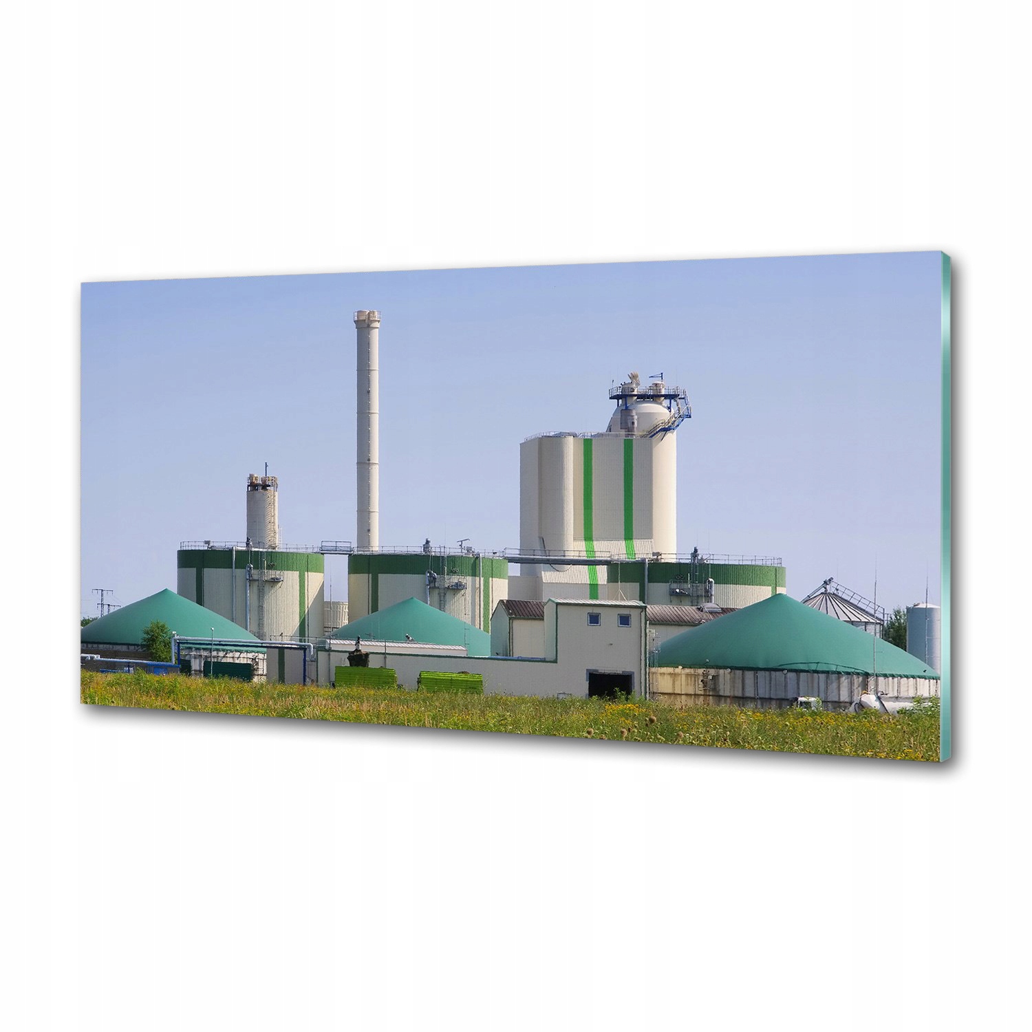 Dekoračný panel zo skla Bioplynová stanica 100 x 50 cm Lepidlo