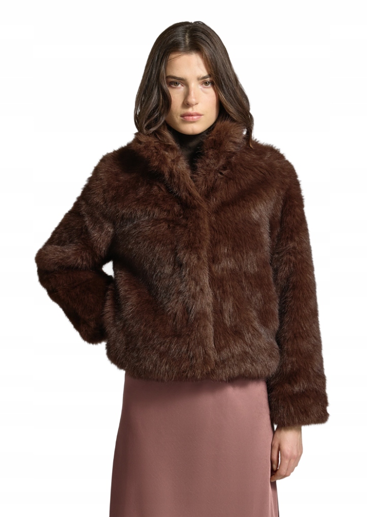 Vero Moda Krátké Šedé Kožíšek Elegantní Mnišší Kožešina L Jpa