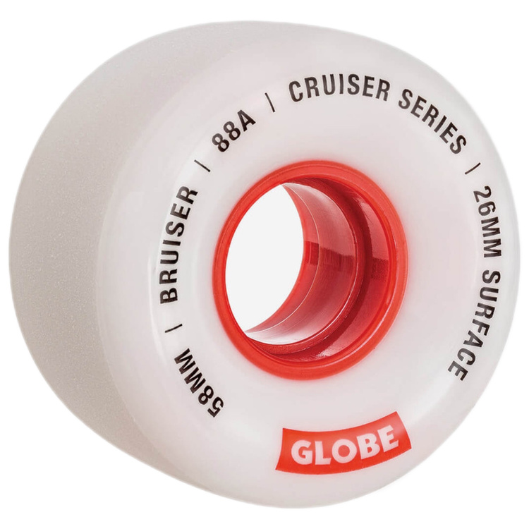 Kolečka na skateboard Globe Bruiser Bílá/Červená 58 mm