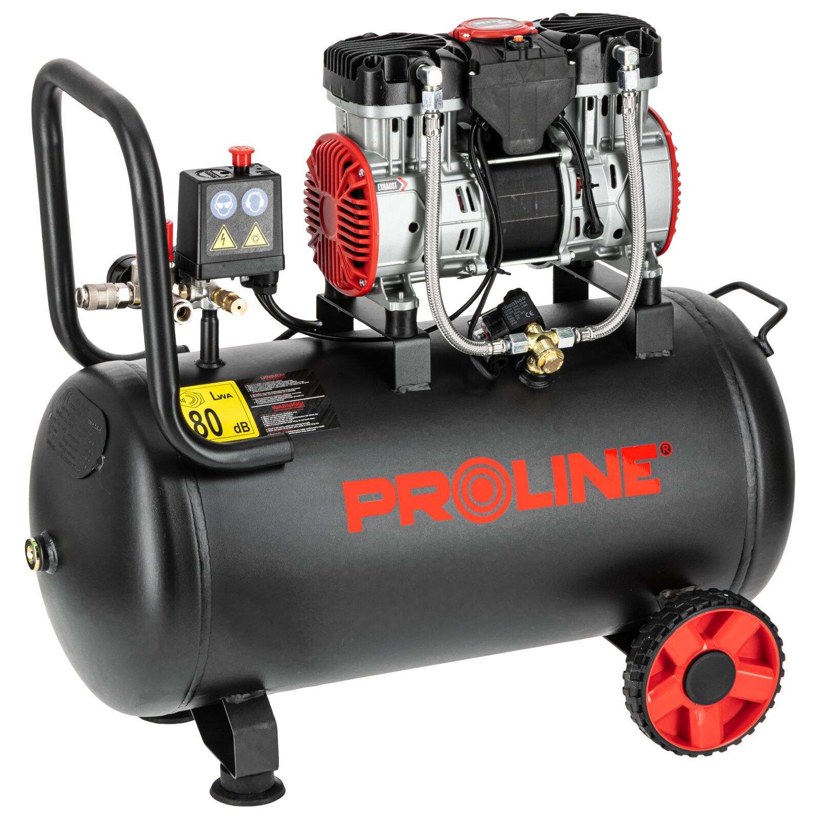 Bezolejový Kompresor 50 L, 1500 W/2 Km, 8 Barov, 254 L/min, Prolineoil-free Compres