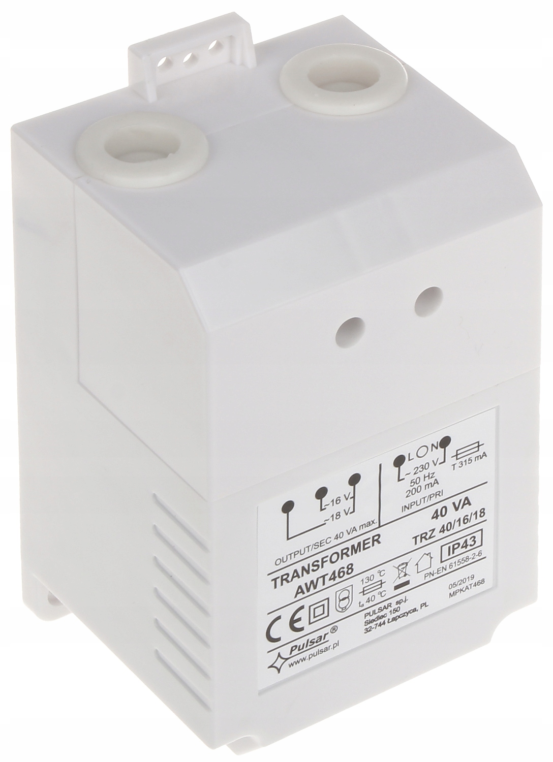 

Transformator Trz 40VA/16V/18V AWT468 Pulsar
