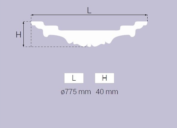 Rozeta dekoracyjna sufitowa Creativa R-16 ROZETY Kod producenta R-16