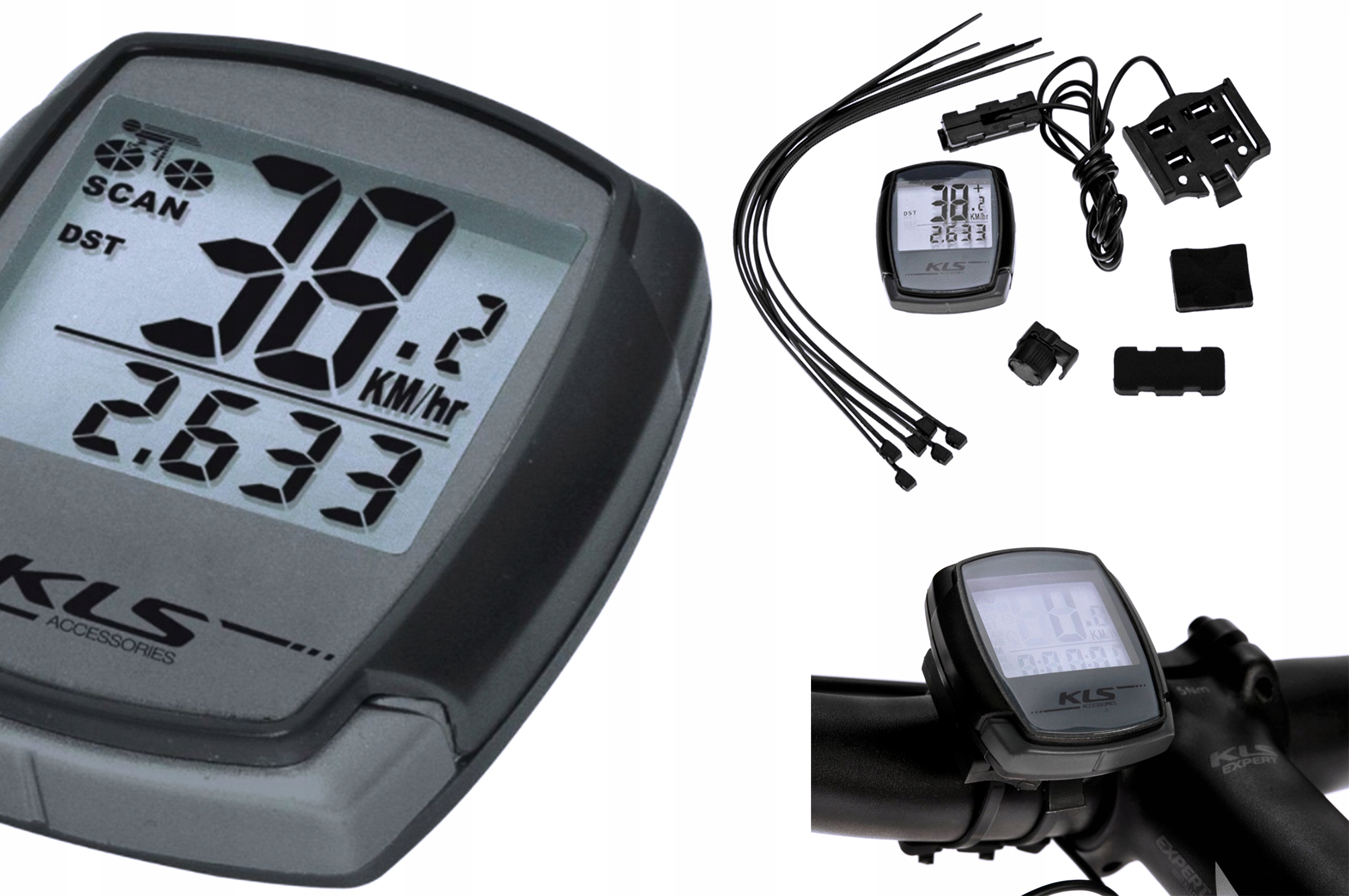 LICZNIK ROWEROWY KELLYS DIGIT 9-FUNKCJI PRZEWODOWY