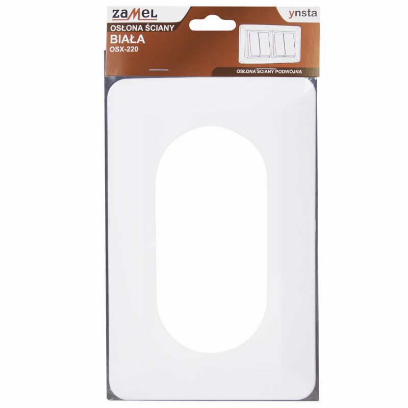ZAMEL OSŁONA ŚCIANY POD WŁĄCZNIK PODWÓJNA BIAŁA Rodzaj brak informacji