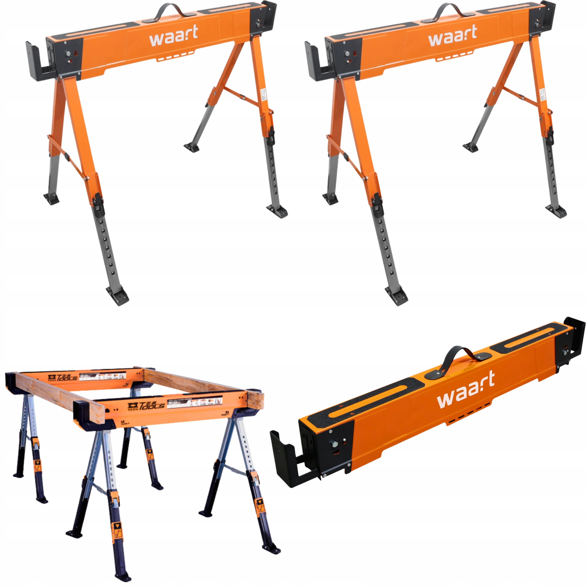 2X Stavební Dílenská Kobylka Pracovní Kozlík 200 Kg Skládací