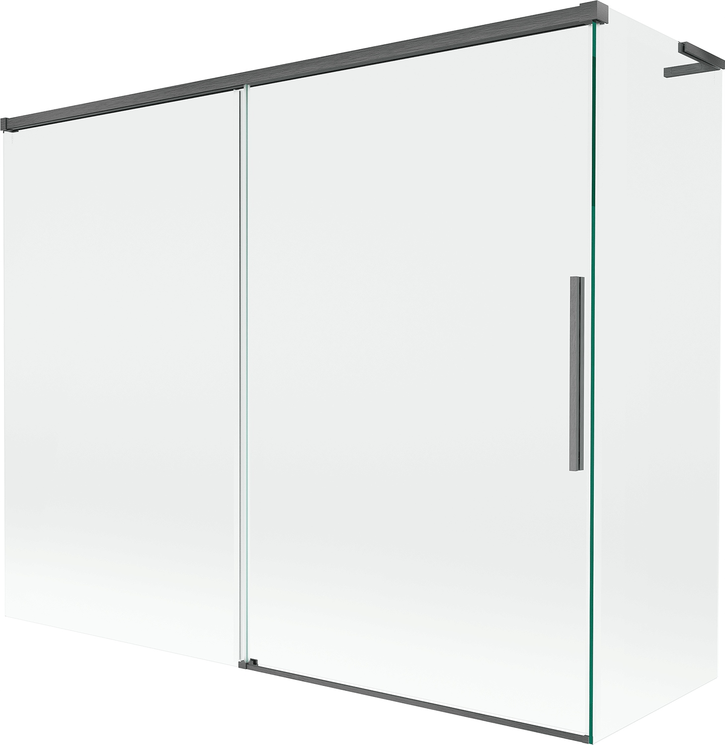 Mexen Rox L Parawan Nawannowy 2-SKRZYDŁOWY 190+80X150 Transparent Gun Gray