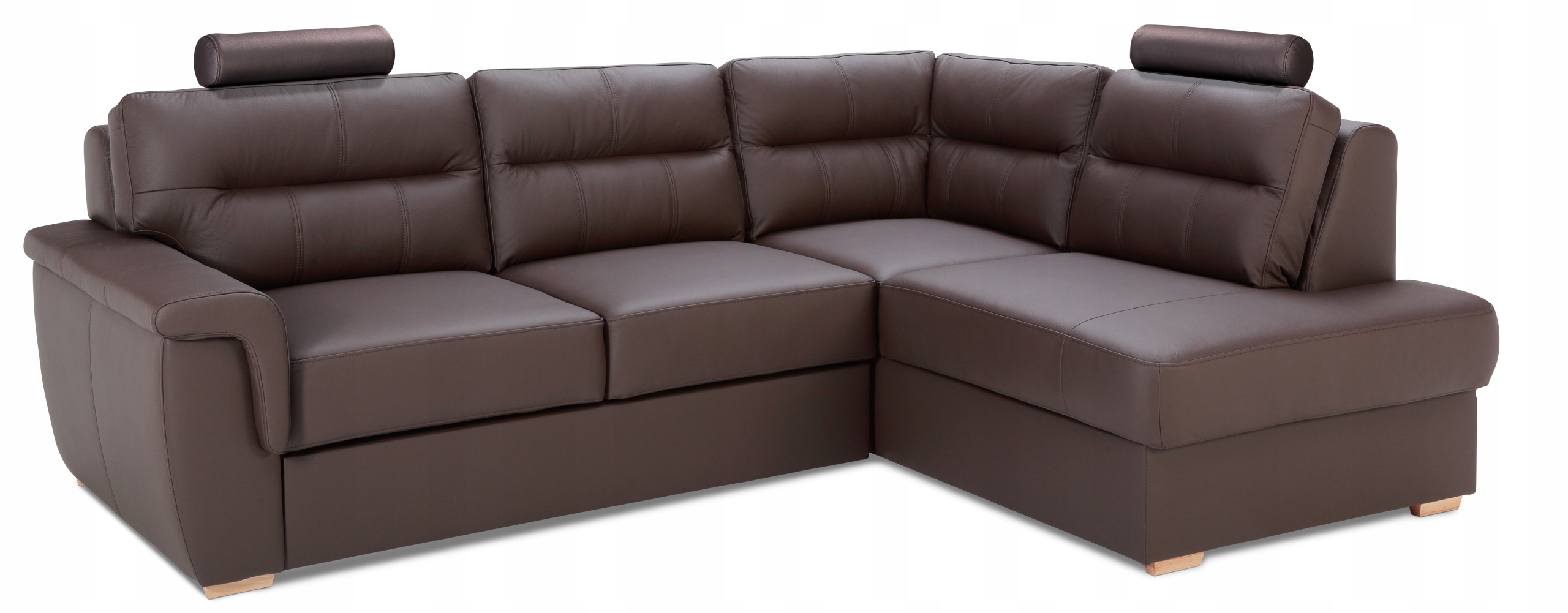 Samoa narożnik z zagłówkami skóra naturalna 100%