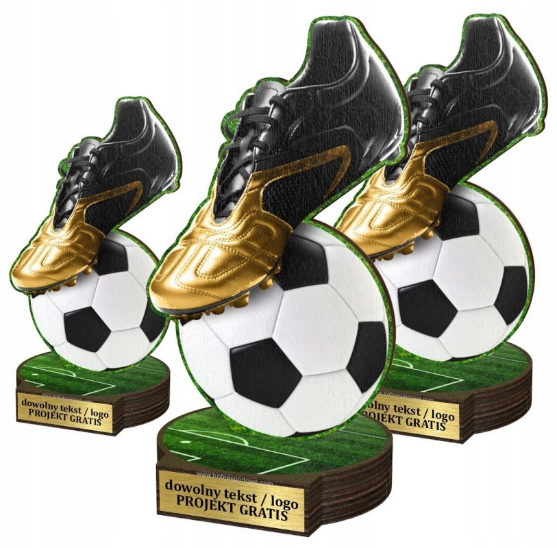 3ks Komplet sošek ze Dřeva barevný potisk 30-25-22 cm Fotbal