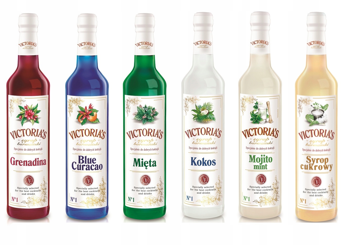 Levně Victoria's Barmanský sirup mix do nápojů 6x490 ml