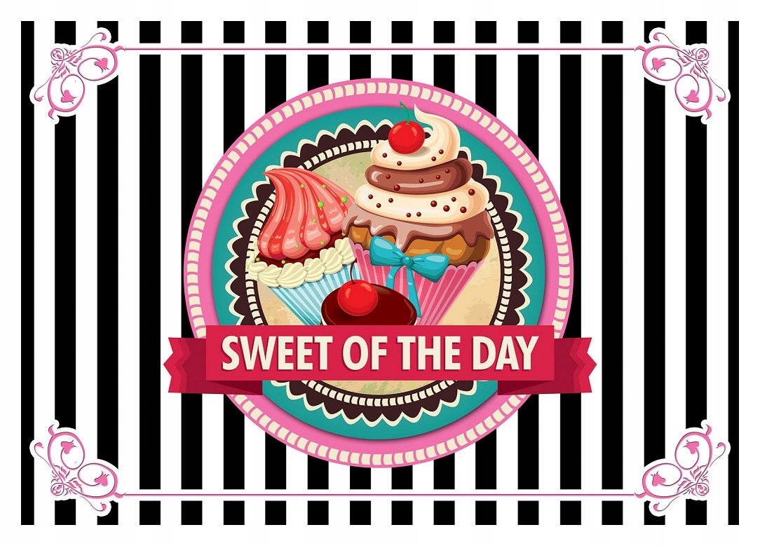 Fototapeta Bábovky Sweet Retro vinylová 368x254 do kuchyně a kavárny lepidlo