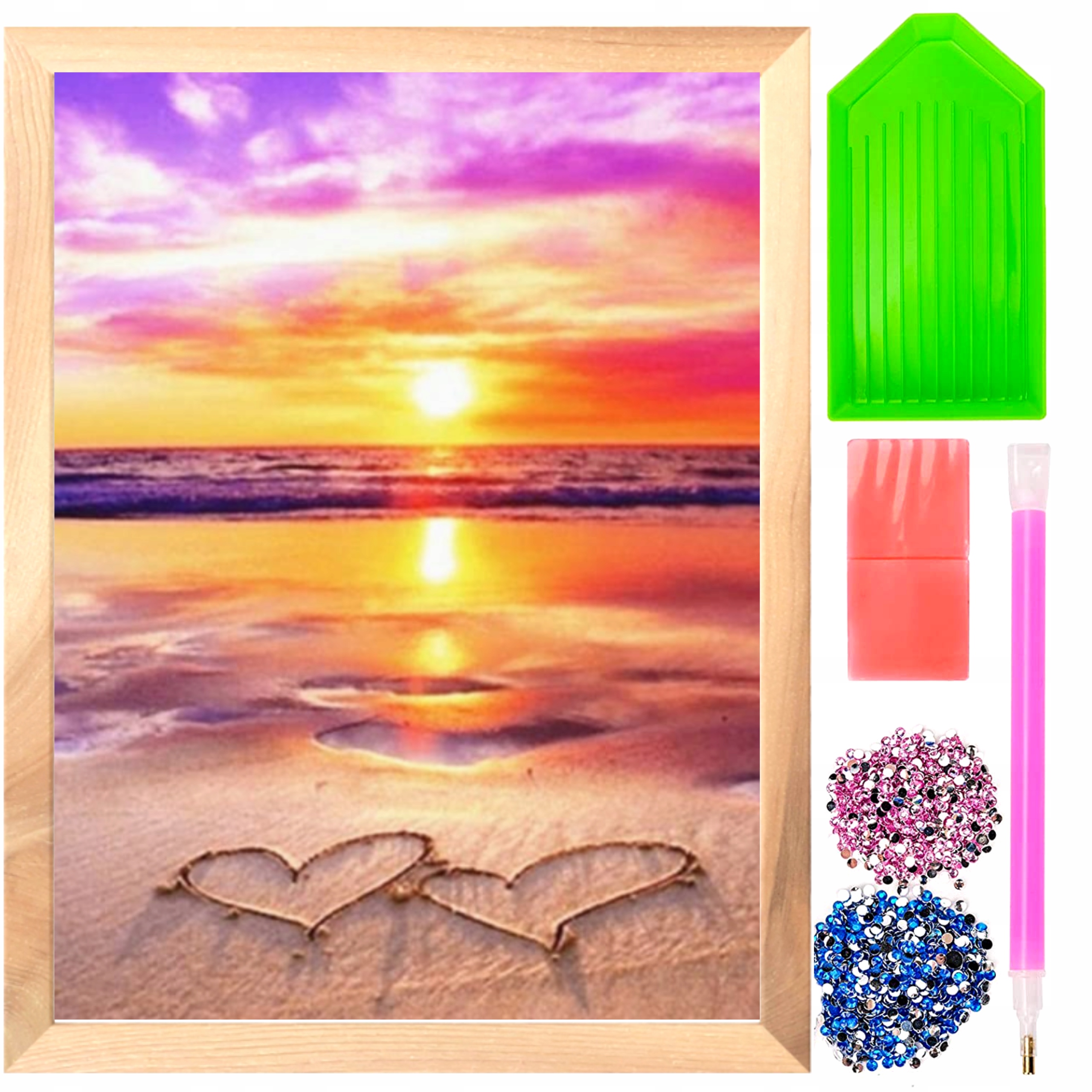 Haft Diamentowy Ramka Diamond Paiting Plaża 5D