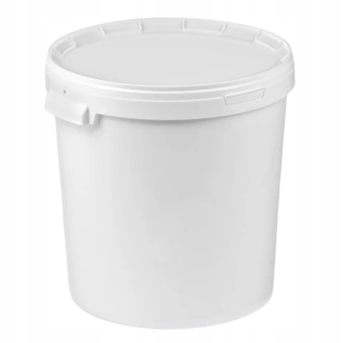 Custom Color Kbelík na potraviny 30 l bílý s víkem Atest x4