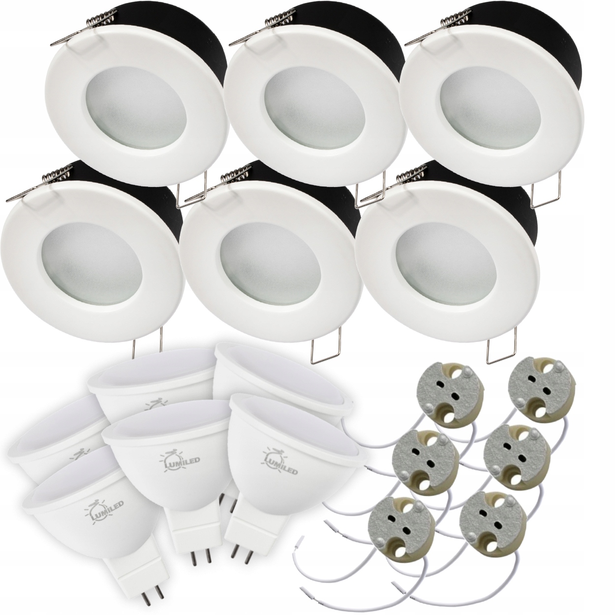 

6x Oprawa hermetyczna IP44 Led 6W MR16 łazienka