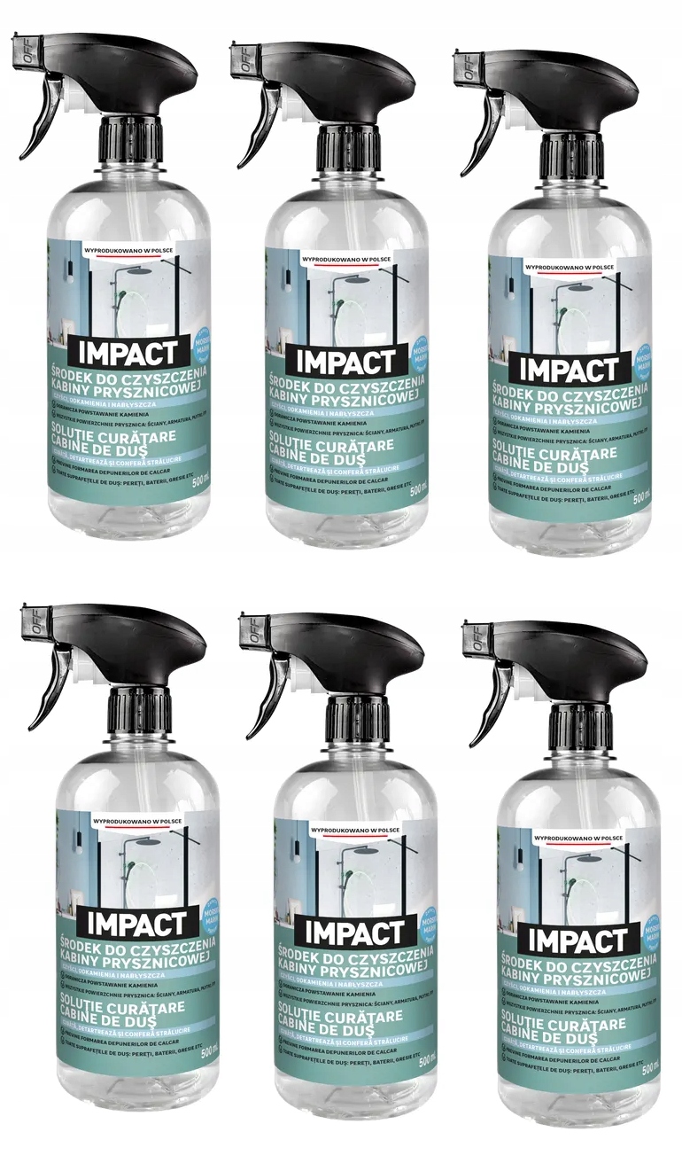 Levně 6xImpact Čisticí přípravek na sprchové kouty 0.5 l