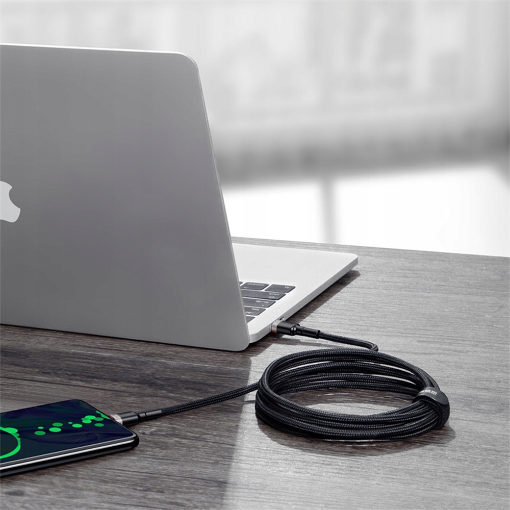 BASEUS KABEL PRZEWÓD ŁADUJĄCY USB-C POWER DELIVERY PD do MacBook 100W 2m Zgodność ze standardem Quick Charge 3.0