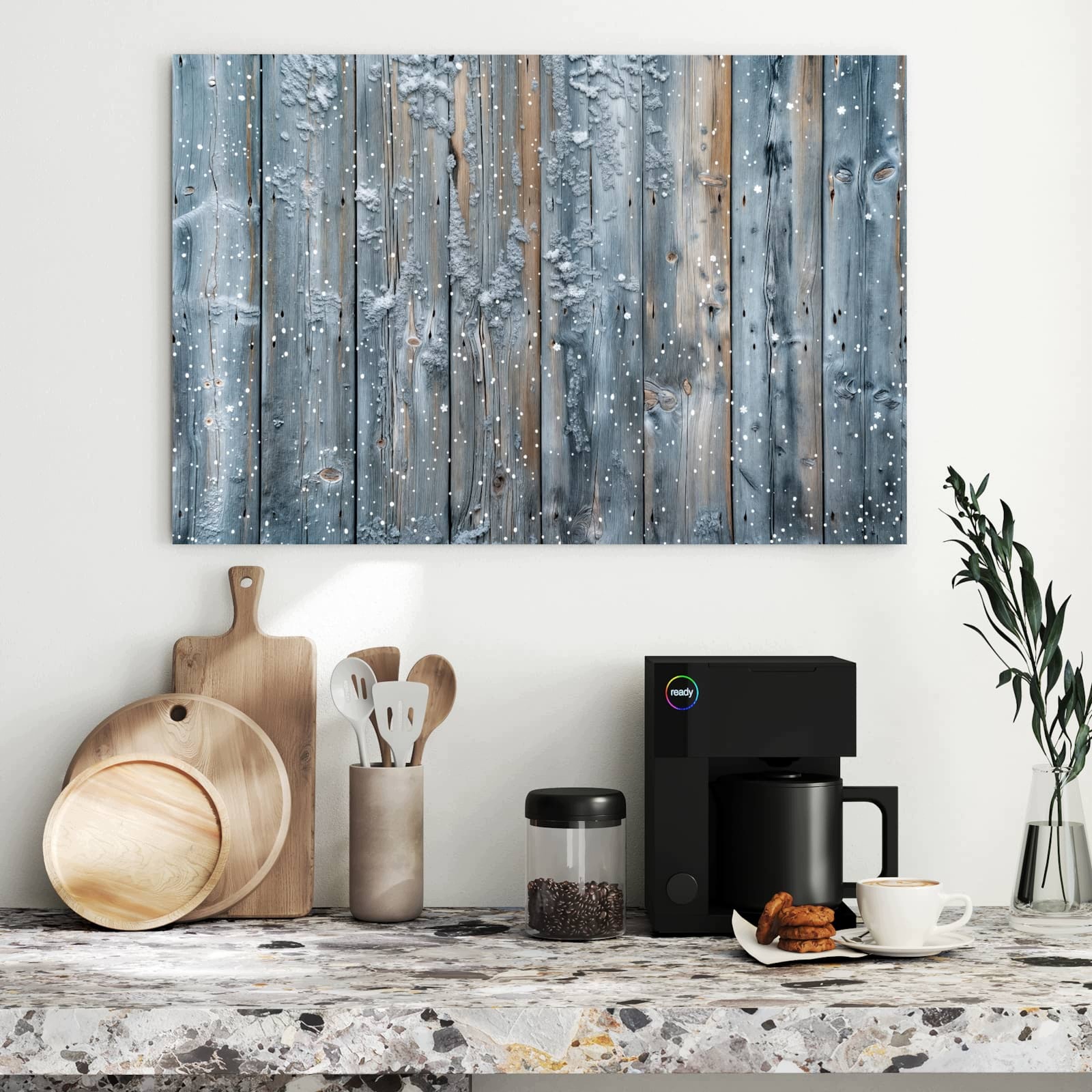 Magnetická tabule Zima Panely dřevěné 90 × 60 cm