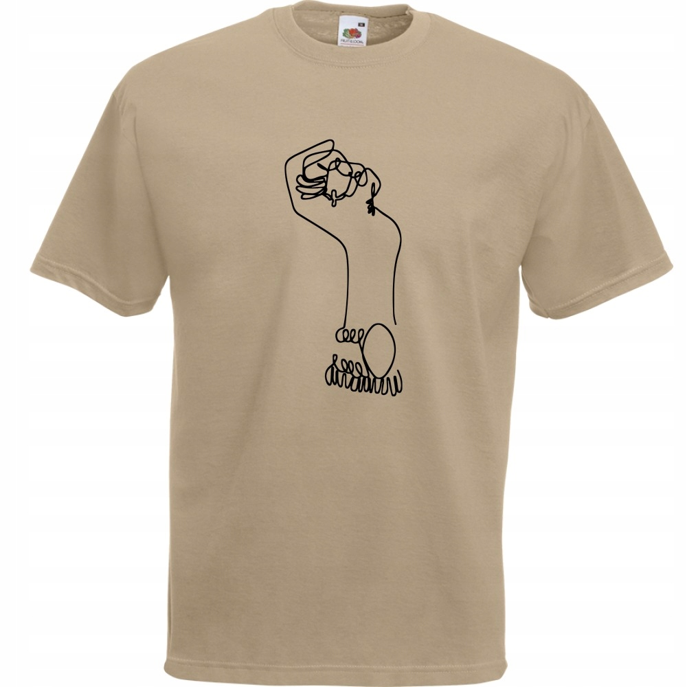 

Koszulka line art ręka dłoń M khaki