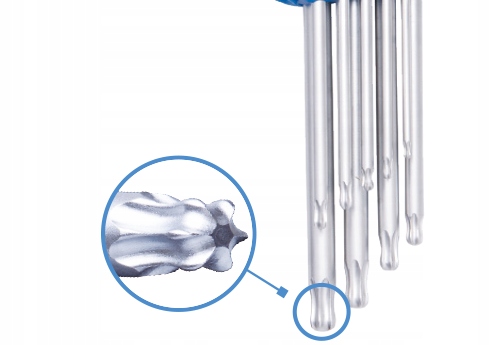 KLUCZE IMBUSY 9sz TORX Z OTWOREM UCHYLNE KING TONY Producent code 204B29PR
