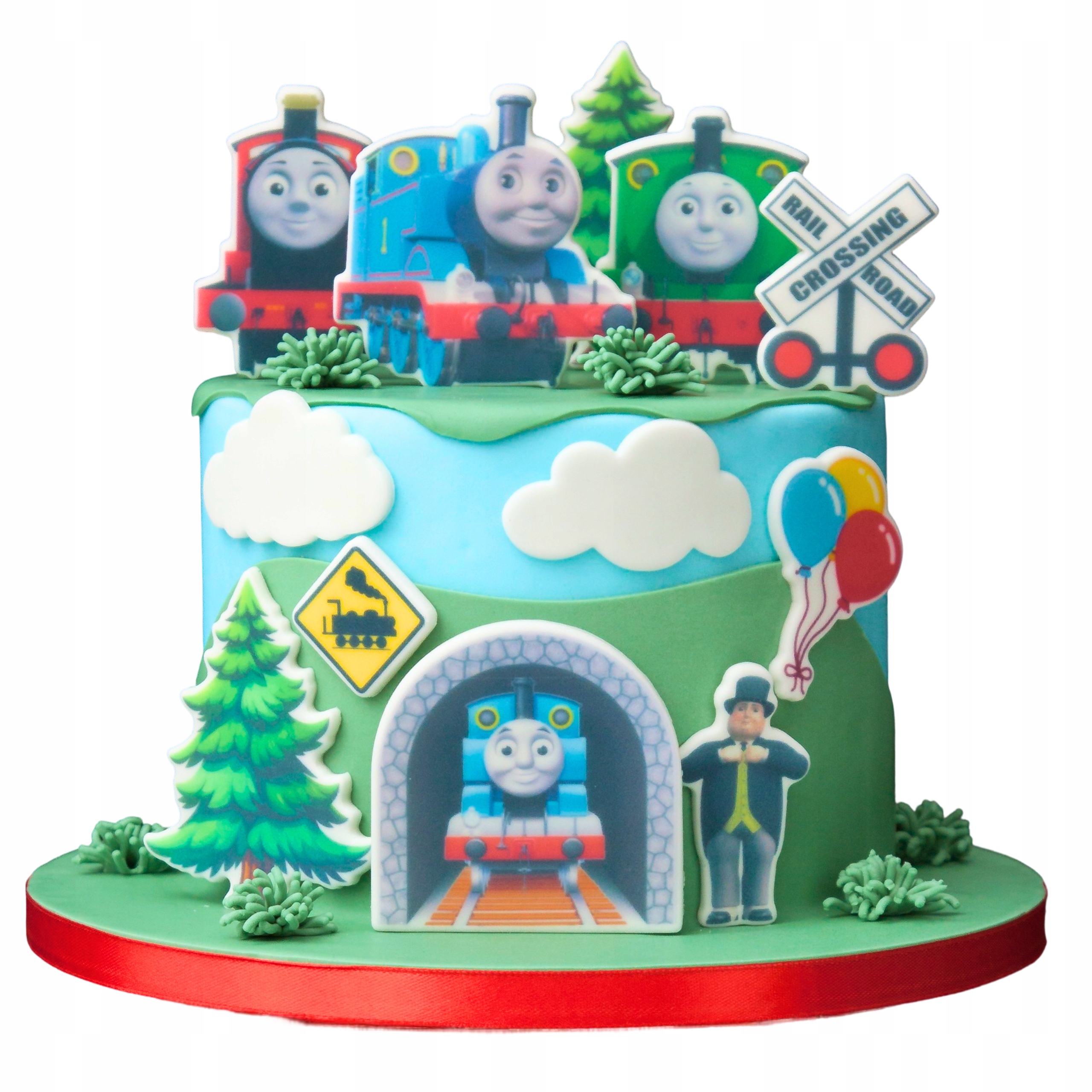 Levně Sada na zdobení dortu Vláček Tomek 2D 12 ks cukrové figurky oplatek