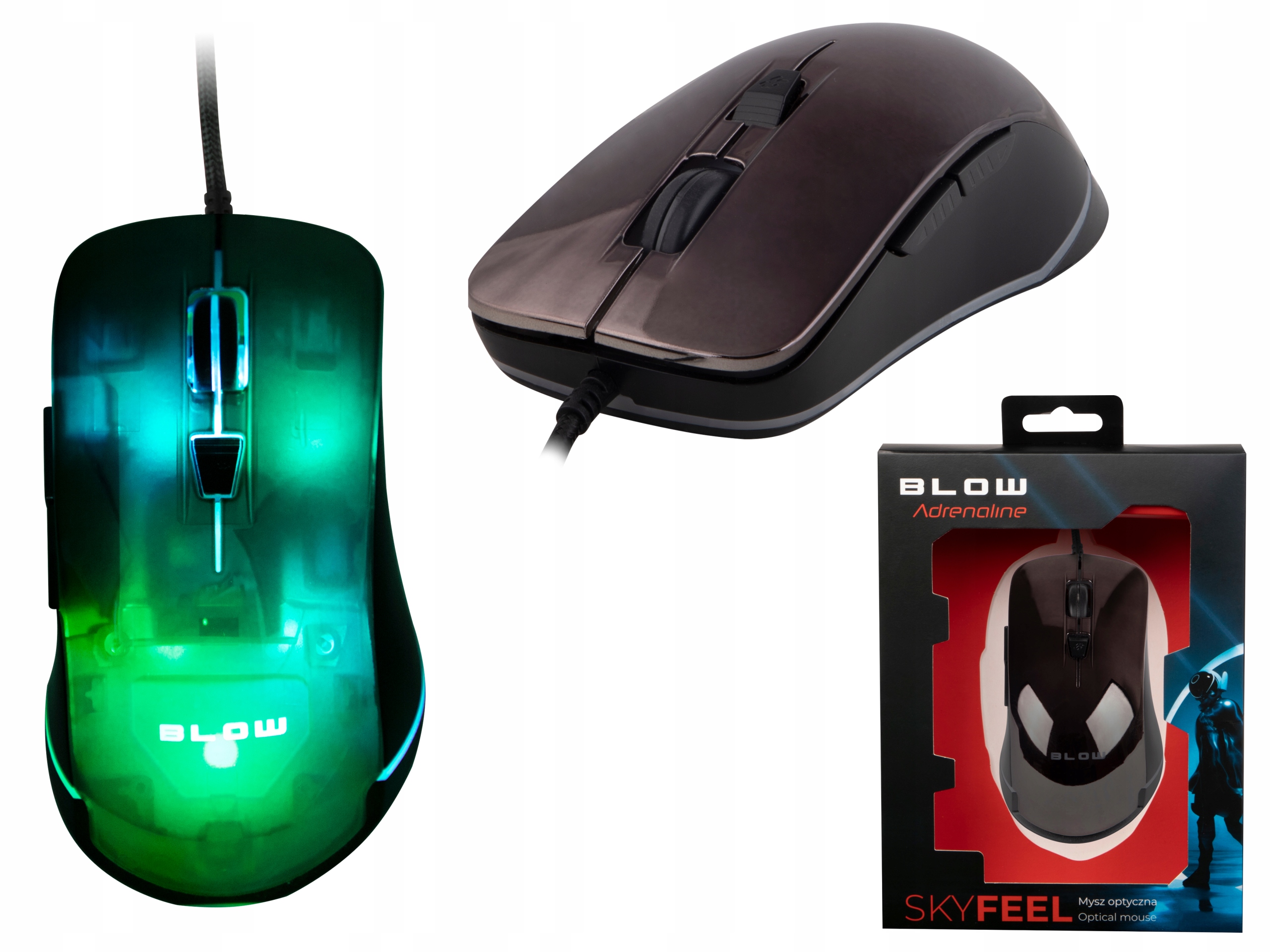 Mysz Myszka Komputerowa Optyczna Szybka Precyzyjna Gamingowa Led