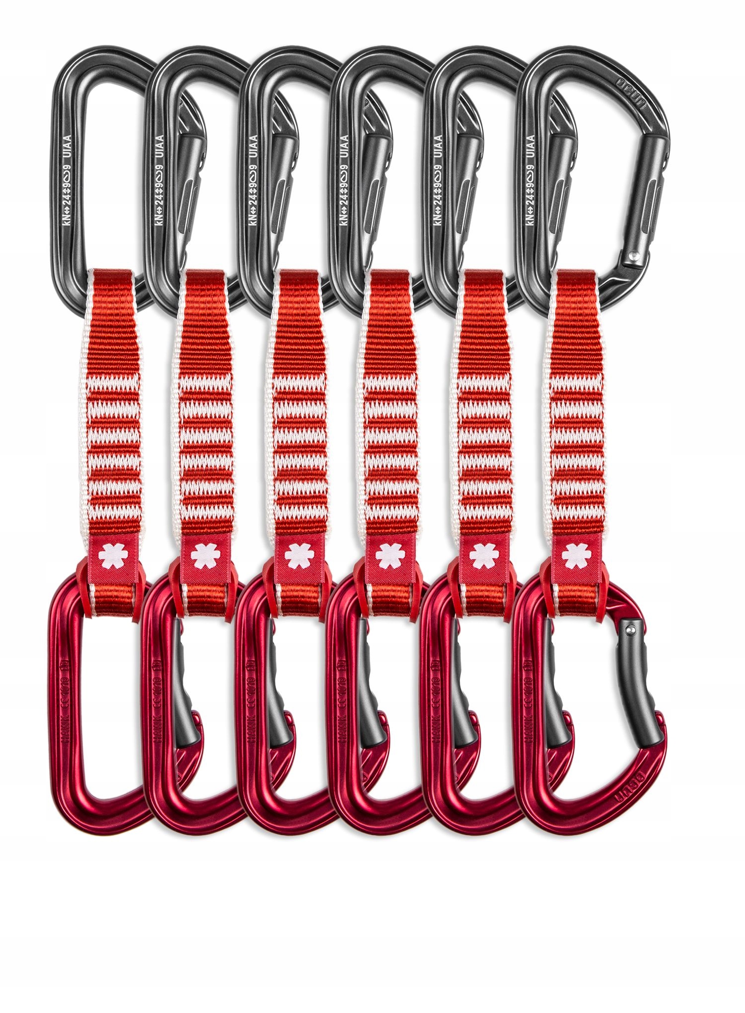 Expresky Ocun Hawk Qd Zoom Pa 15/22 mm 12 cm 6 kusů červené