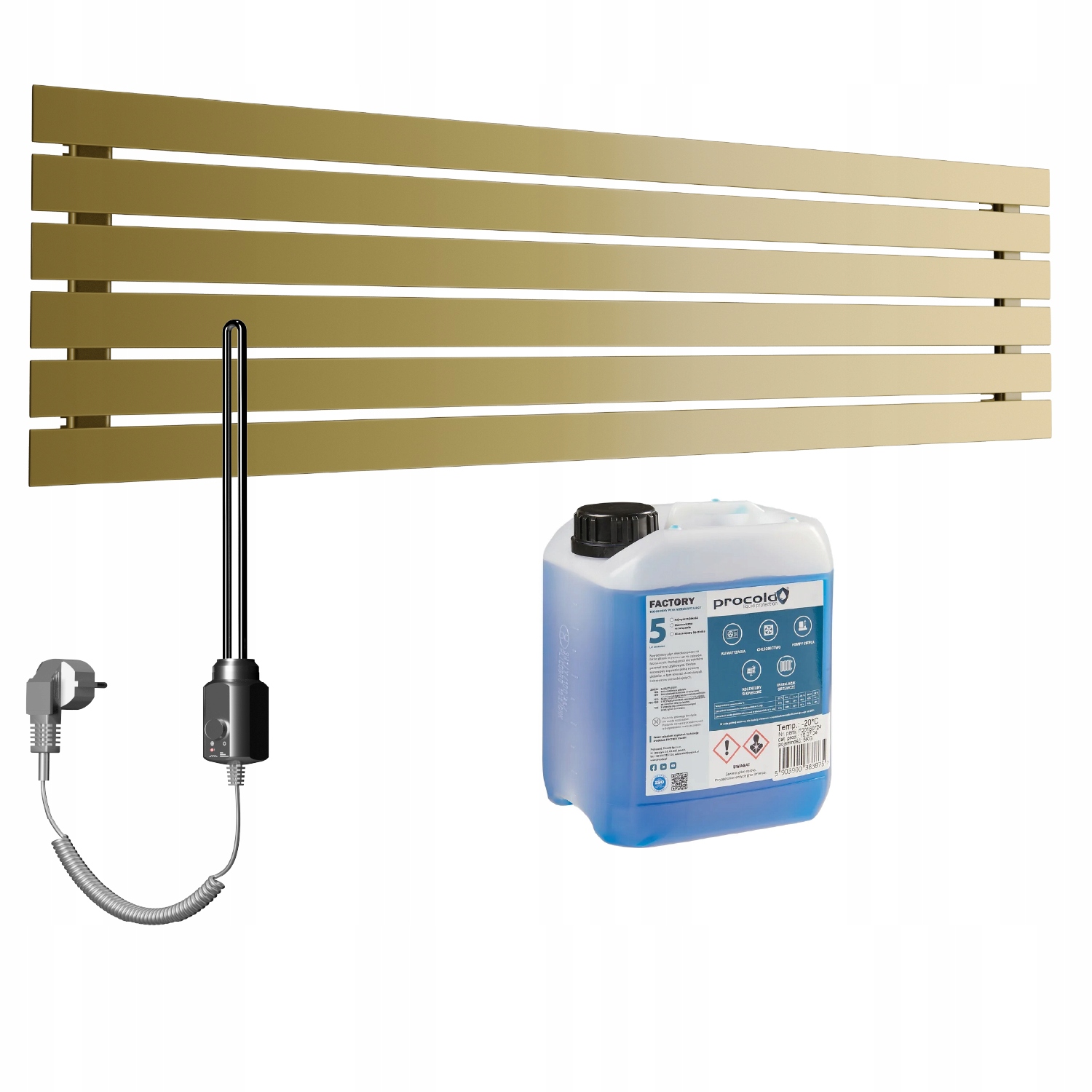 Set Horizontální elektrický ohřívač Bello 45x180 Antik Světlý