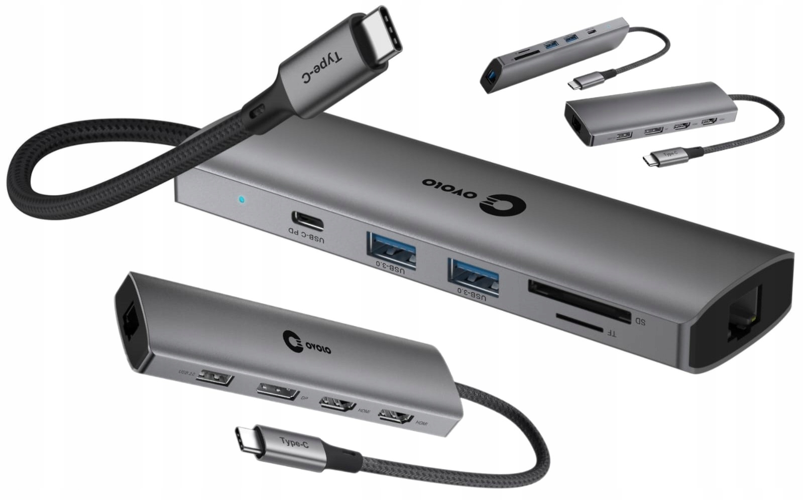 Usb-c Hub pro Acer Více portů a nabíjení jedním kabelem 2 monitory 100W