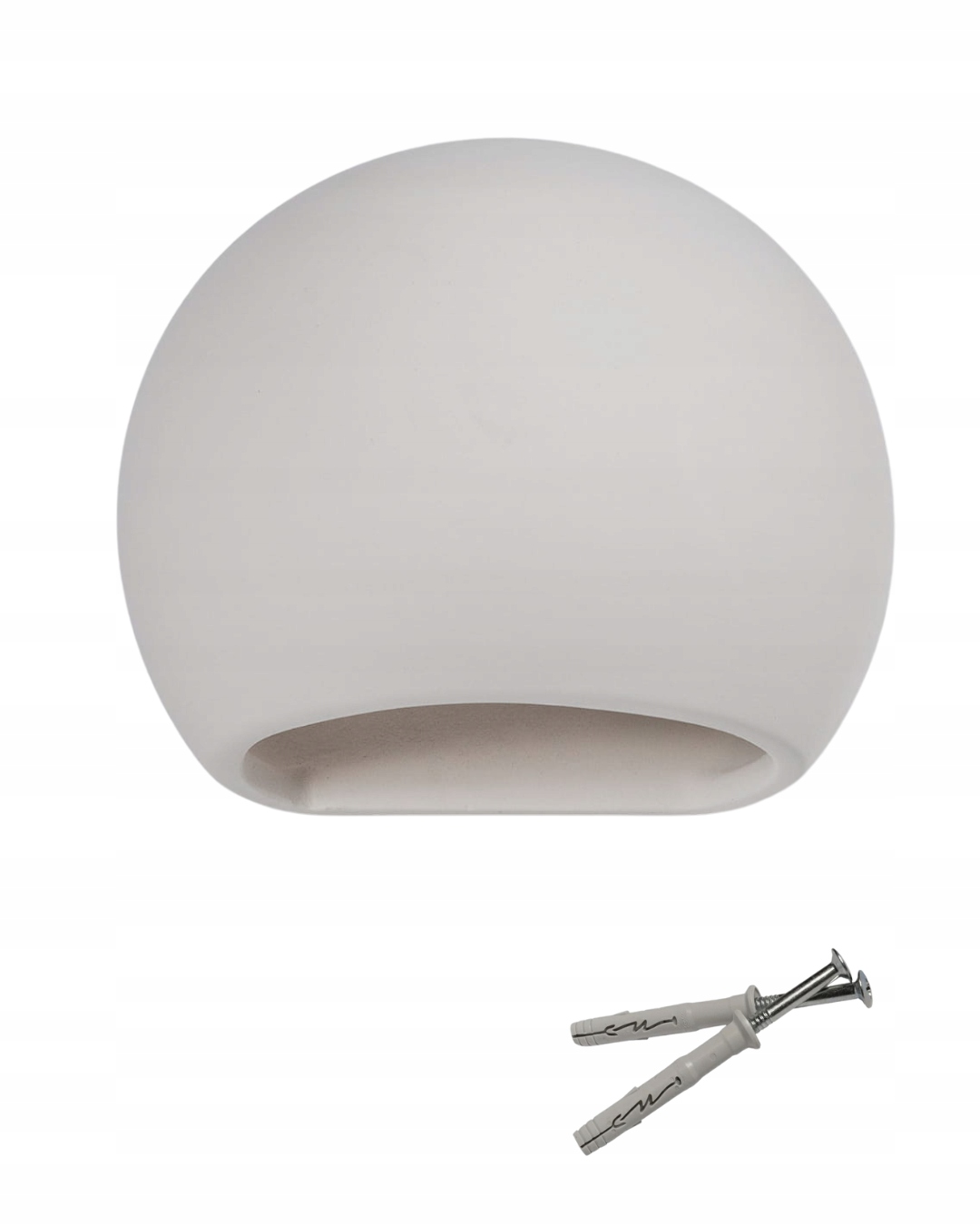 Biały ceramiczny kinkiet okrąg koło lampa ścienna kula do salonu sypialni