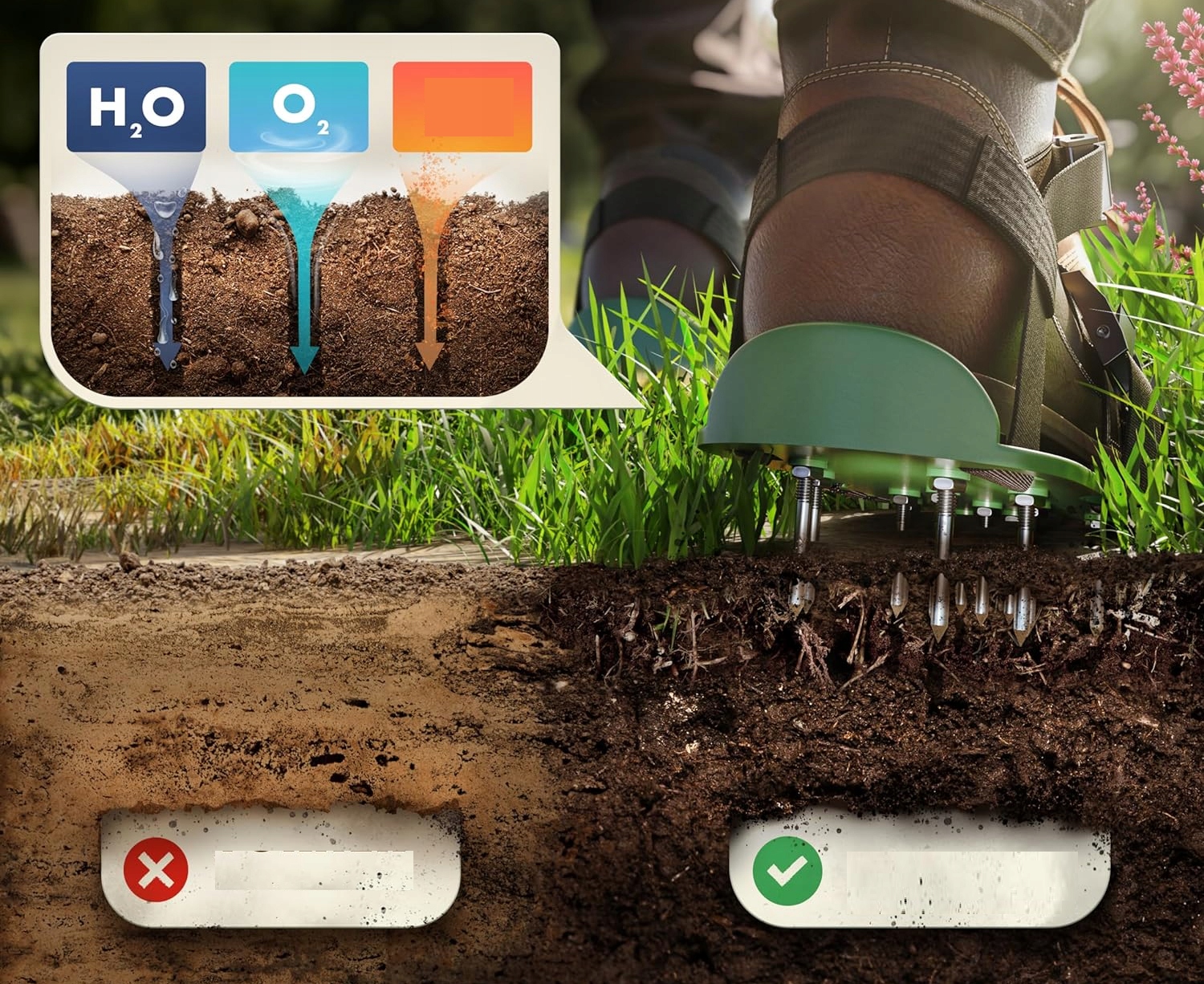 AERATOR NAPOWIETRZACZ TRAWNIKA BUTY Z KOLCAMI BUTY OGRODOWE DO OGRODU OGRÓD Rodzaj aerator