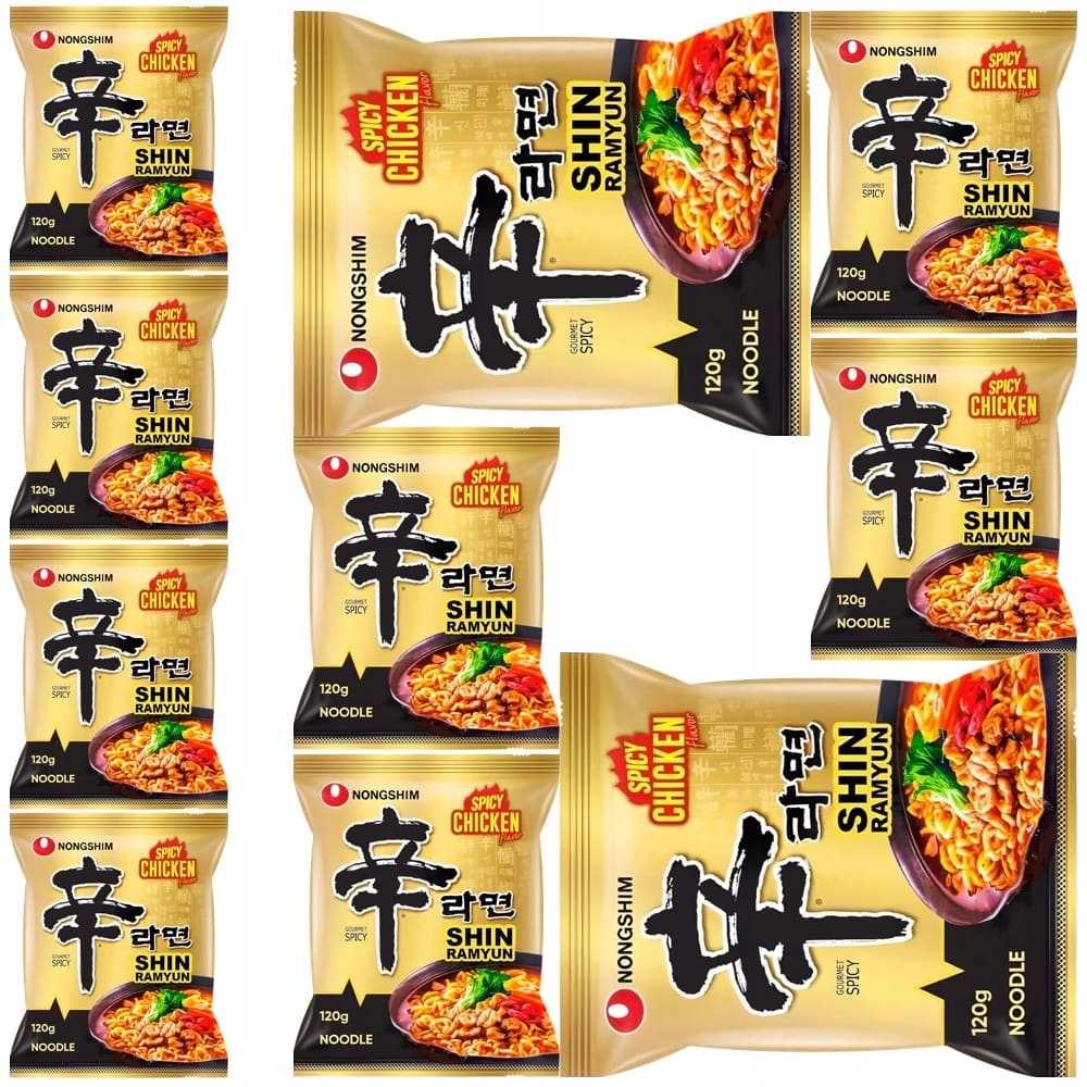 10x Korejská instantní polévka Shin Ramyun Spicy Chicken 120 g Nong Shim