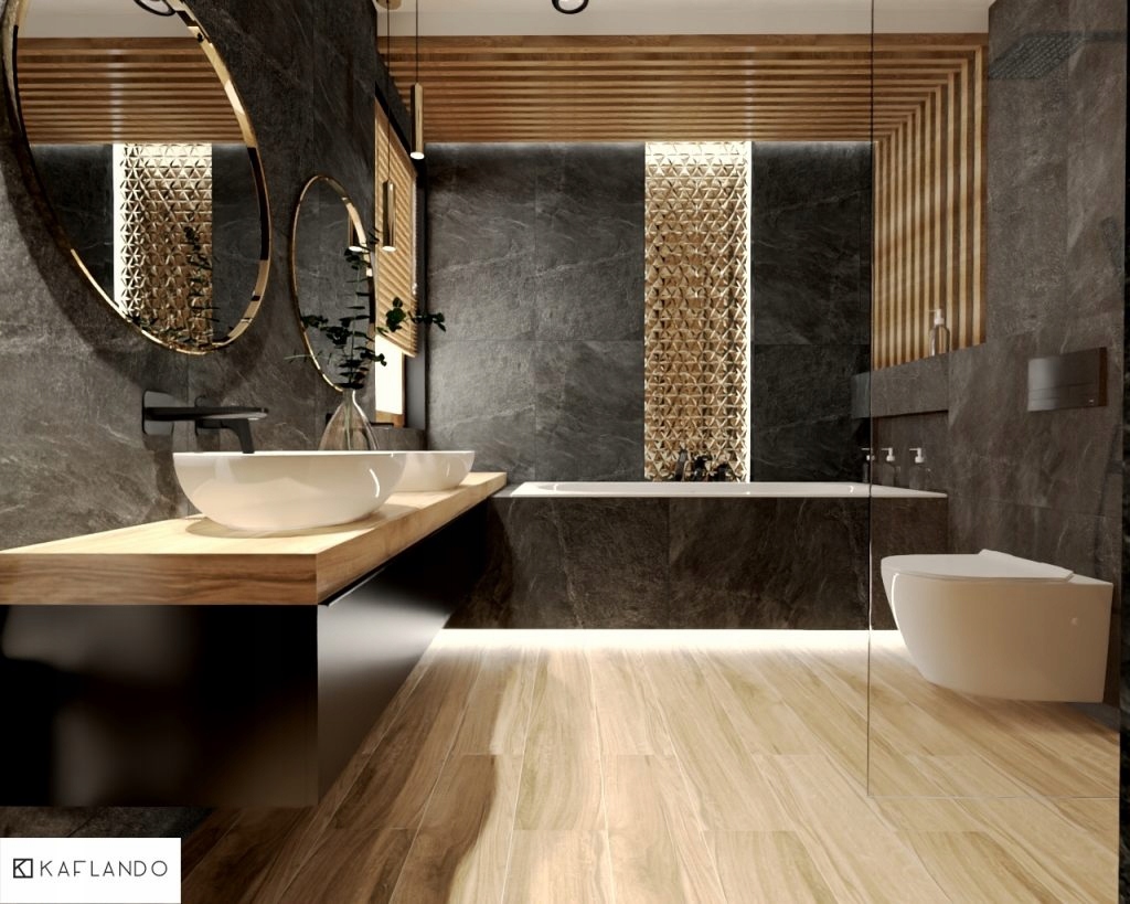 LAMELA ścienna łazienkowa Dąb Craft 11,9x270 do salonu Marka Kaflando