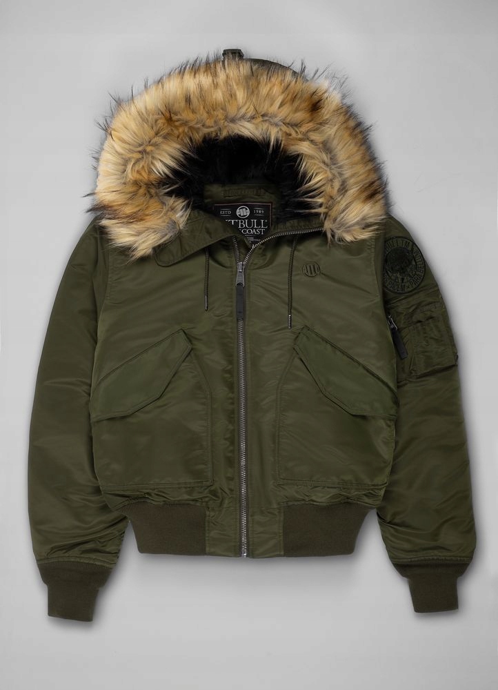 Pánská Zimní bunda Oversize s kapucí Pitbull Harvest Bomber